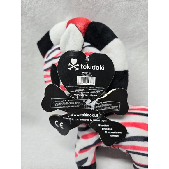 Tokidoki Unicorno Plush - ZAMBA (Small - 7.5 inch) - Red White Black Zebra - Picture 2 of 12